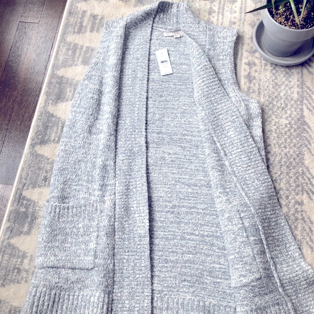Loft open front sweater vest - XS/S
